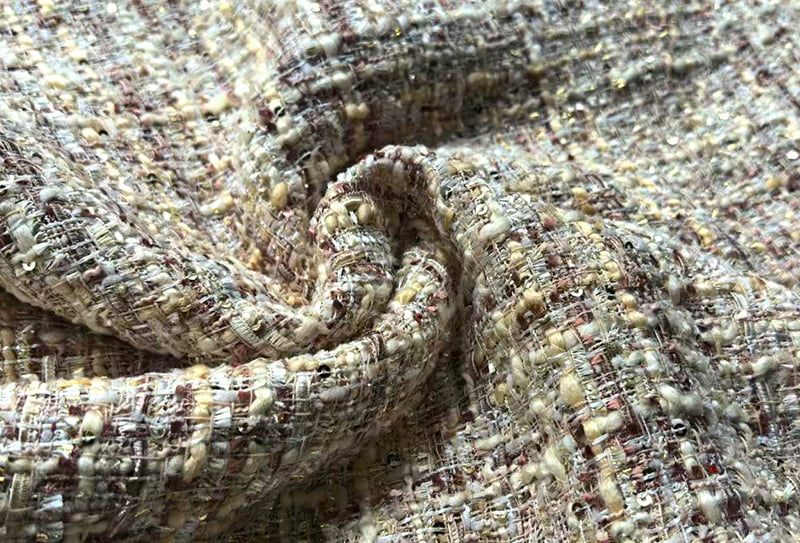 550mg 148cm leveä tweed-kangas kudottu kangas/chanel-vaikutteinen kangas k240230