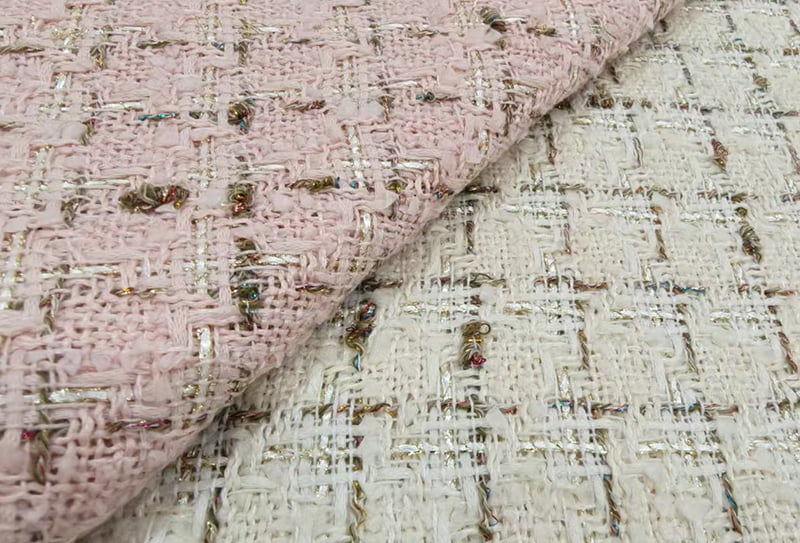 500mg 148cm Tweed-kangas/chanel-vaikutteinen ls834322 sopii Chanel-tyylisten takkien, takkien ja laukkujen valmistukseen