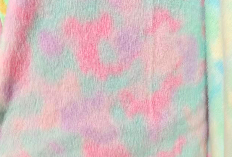 500GSM European minkkiprintti sateenkaarenvärinen tekominkkikangas 500GSM European minkkiprintti sateenkaarenvärinen tekominkkikangas